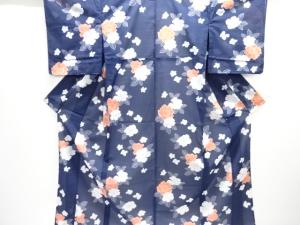 未使用品　駒絽花模様小紋着物